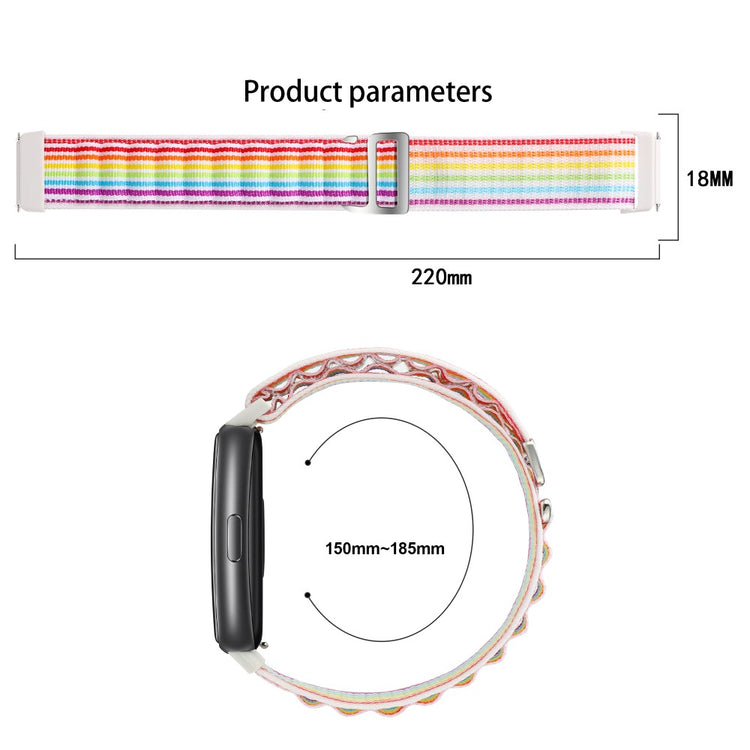 Helt Vildt Nydelig Nylon Rem passer til Huawei Band 7 - Orange#serie_1