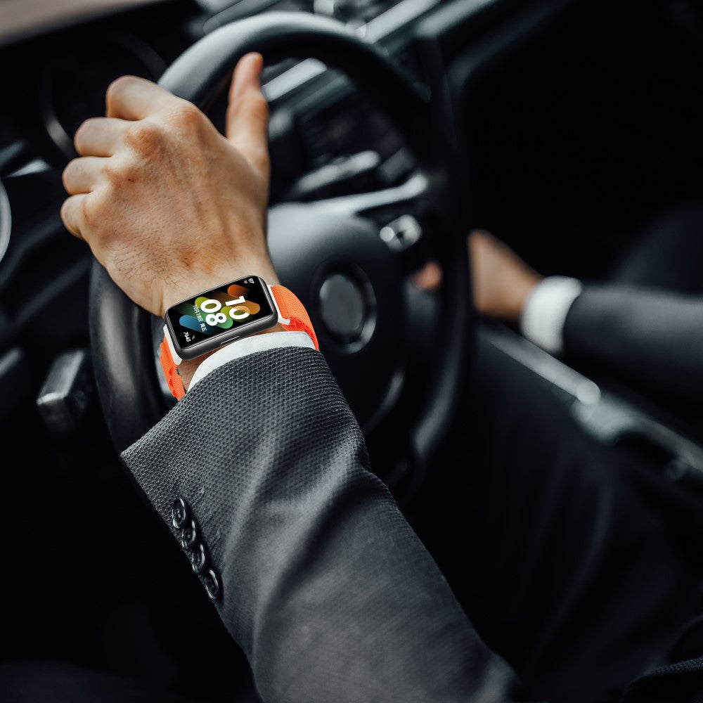 Helt Vildt Nydelig Nylon Rem passer til Huawei Band 7 - Orange#serie_3