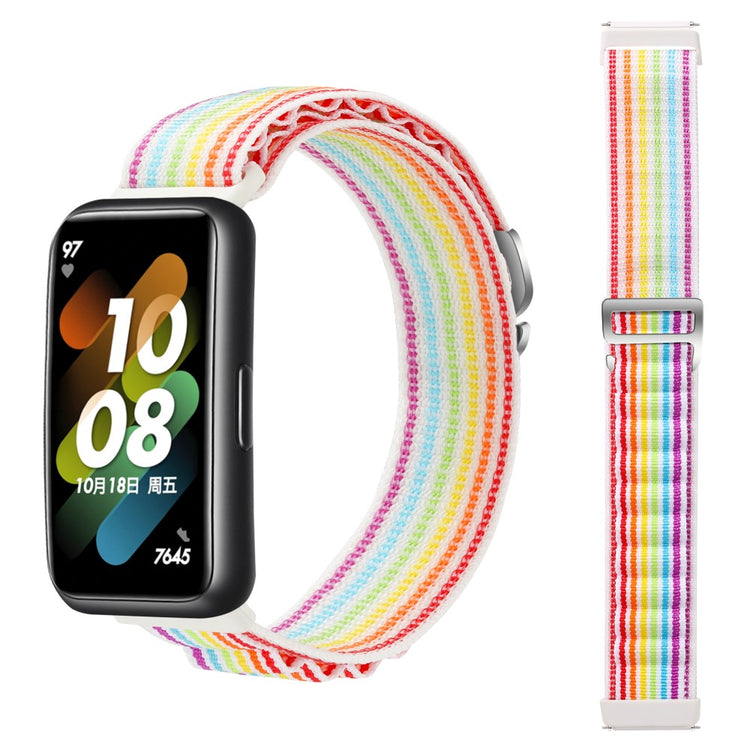 Helt Vildt Nydelig Nylon Rem passer til Huawei Band 7 - Pink#serie_4