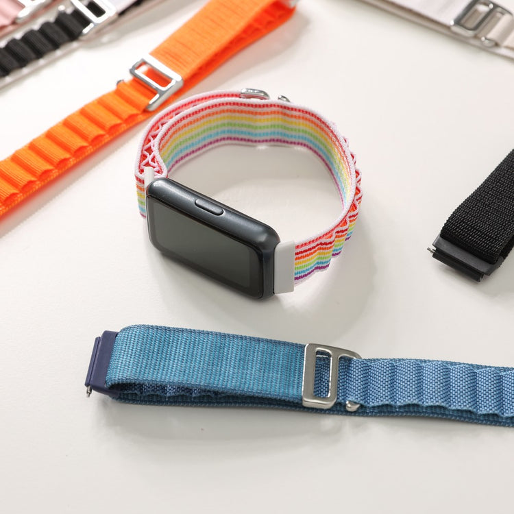 Helt Vildt Nydelig Nylon Rem passer til Huawei Band 7 - Pink#serie_4