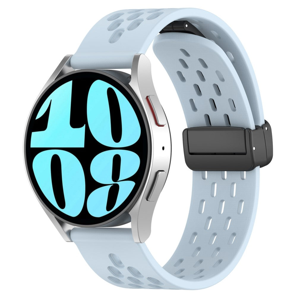Vildt Smuk Metal Og Silikone Universal Rem passer til Smartwatch - Blå#serie_10