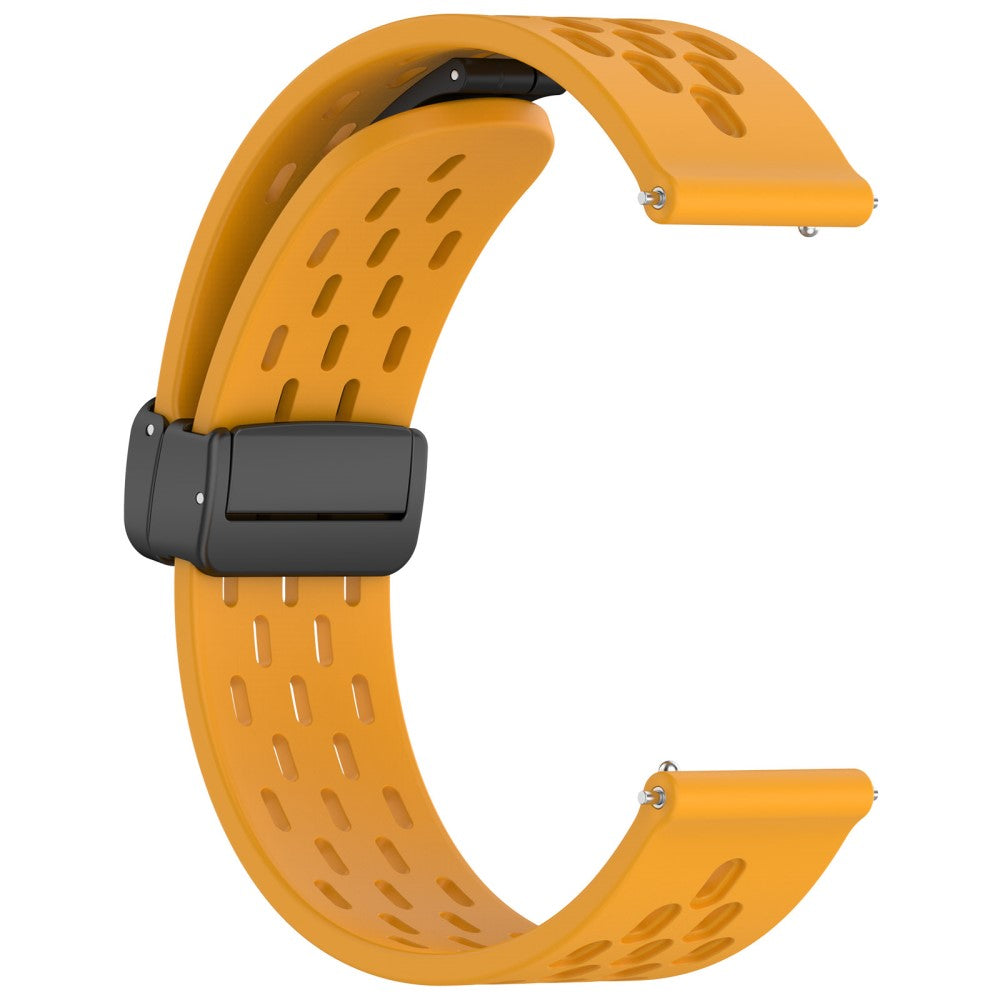 Vildt Smuk Metal Og Silikone Universal Rem passer til Smartwatch - Gul#serie_6