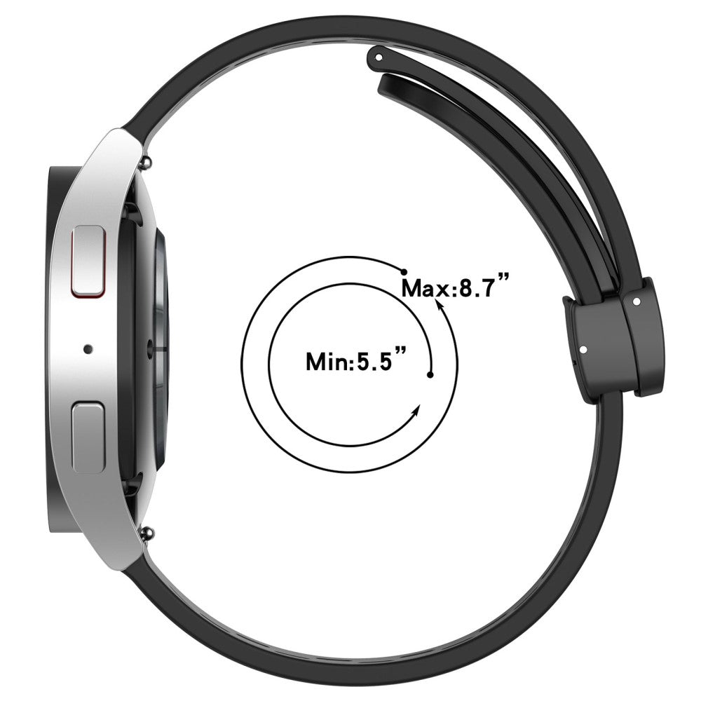 Vildt Smuk Metal Og Silikone Universal Rem passer til Smartwatch - Rød#serie_7