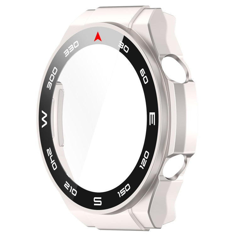 Vildt Godt Cover med Skærmbeskytter i Plastik og Hærdet Glas passer til Huawei Watch Ultimate - Hvid#serie_7