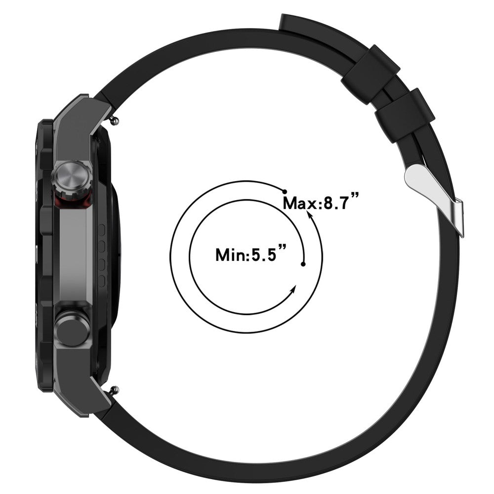 Meget Nydelig Silikone Universal Rem passer til Smartwatch - Blå#serie_7