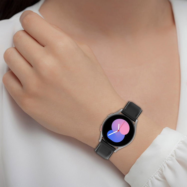 Super Fint Ægte Læder Universal Rem passer til Smartwatch - Pink#serie_3