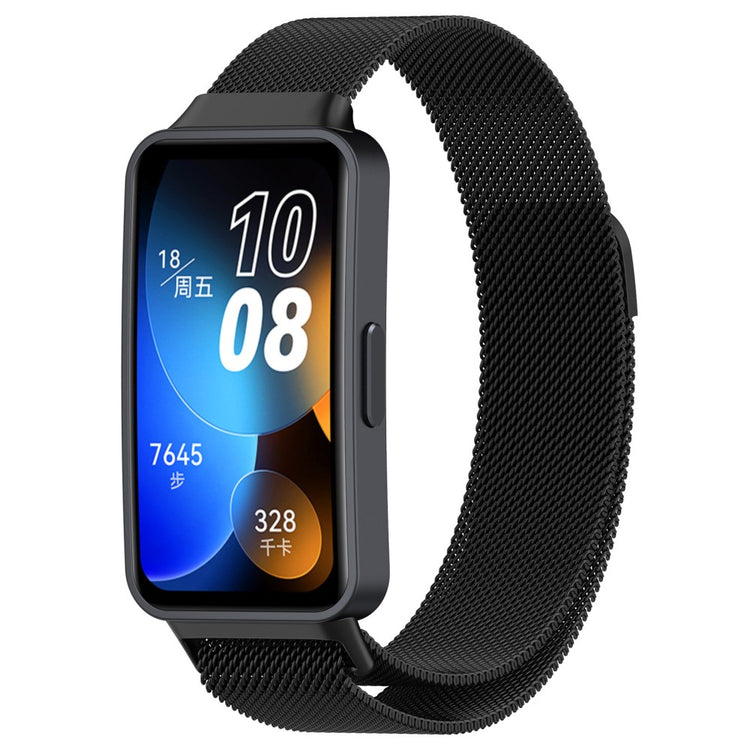 Meget Fantastisk Metal Rem passer til Huawei Band 8 - Sort#serie_7