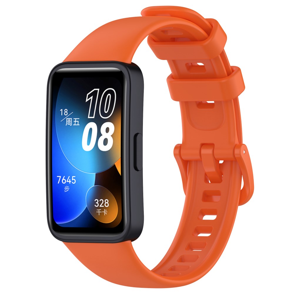 Mega Holdbart Silikone Rem passer til Huawei Band 8 - Orange#serie_1