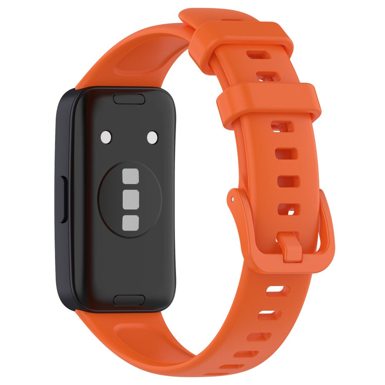 Mega Holdbart Silikone Rem passer til Huawei Band 8 - Orange#serie_1