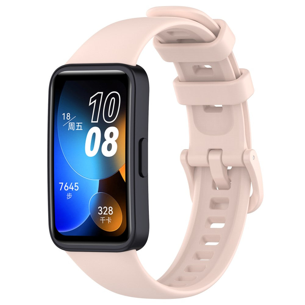 Mega Holdbart Silikone Rem passer til Huawei Band 8 - Pink#serie_11