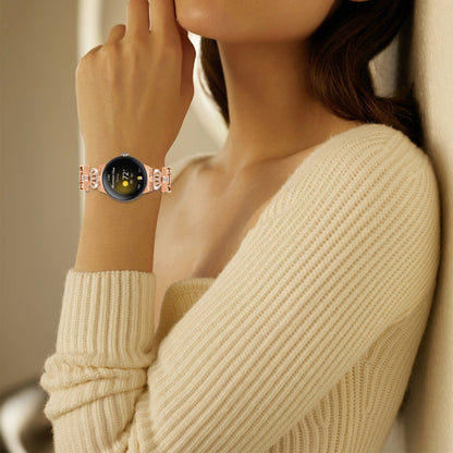 Google Pixel Watch crown adorned rhinestone alloy strap - Rose Gold#serie_2