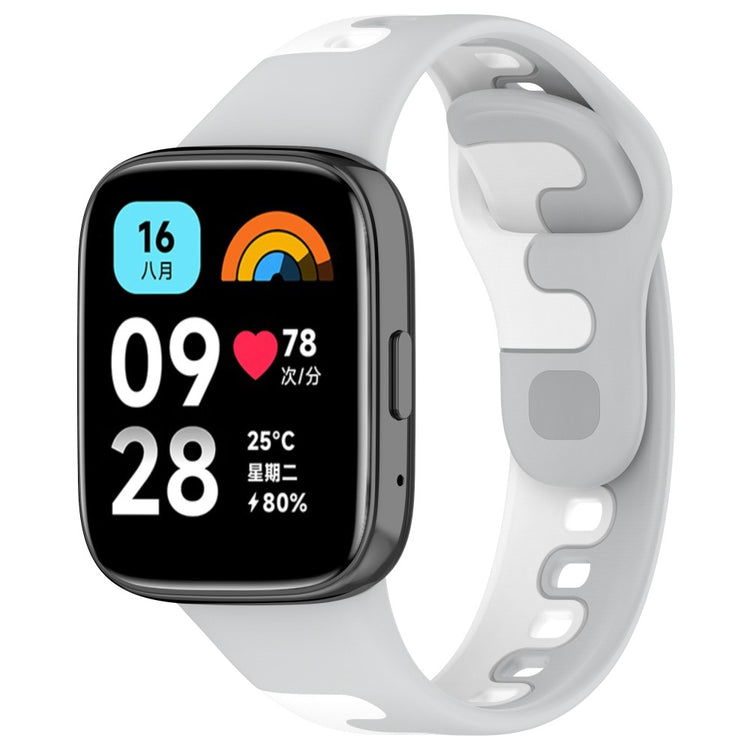 Silikone Universal Rem passer til Xiaomi Redmi Watch 3 Active / Xiaomi Mi Watch Lite 3 - Hvid#serie_8