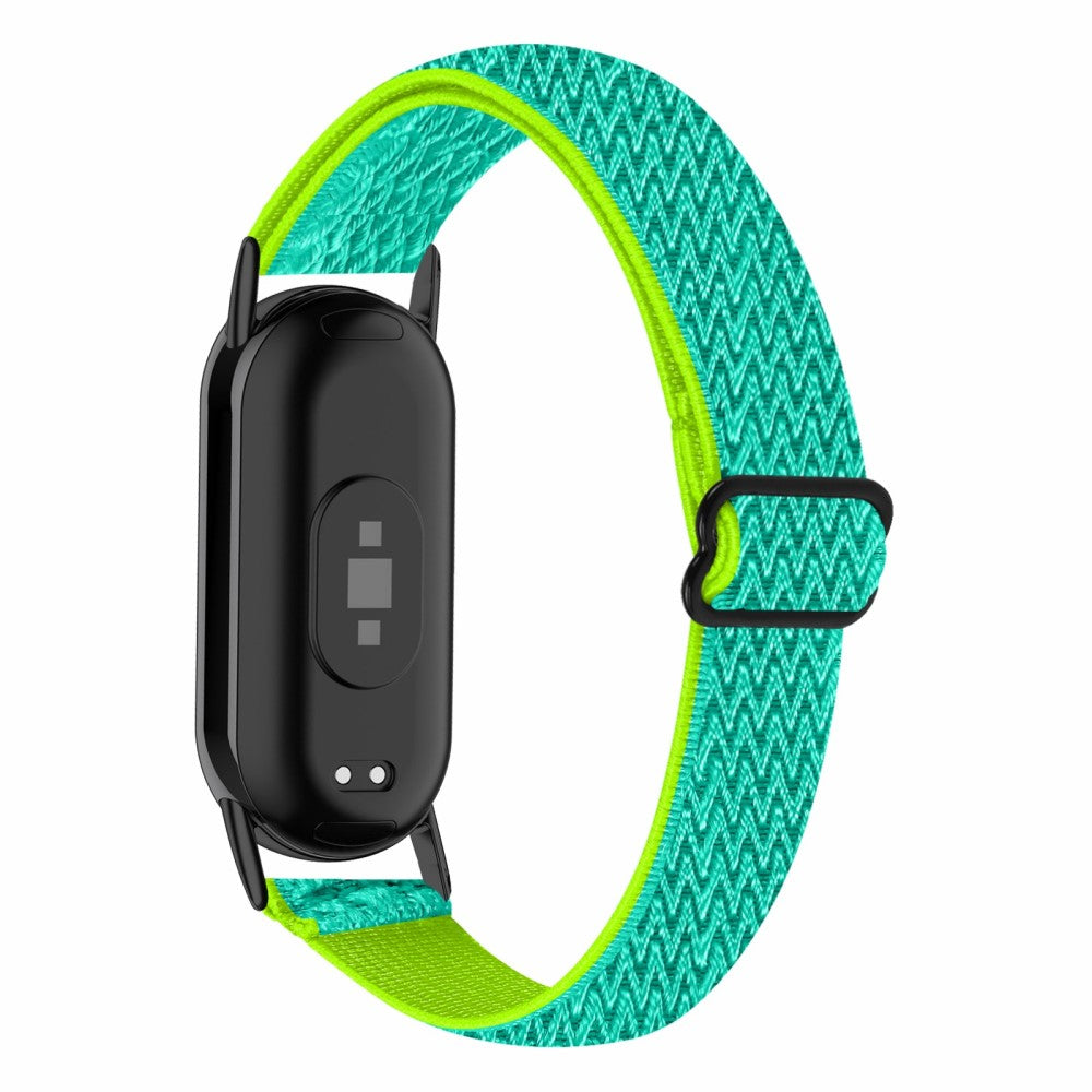 Mega Komfortabel Nylon Rem passer til Xiaomi Smart Band 8 - Grøn#serie_5