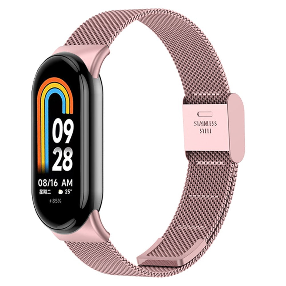Meget Elegant Metal Rem passer til Xiaomi Smart Band 8 - Pink#serie_3