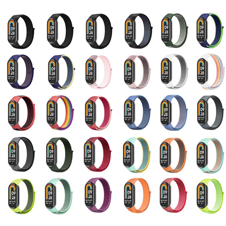 Mega Fed Nylon Cover passer til Xiaomi Smart Band 8 - Blå#serie_1