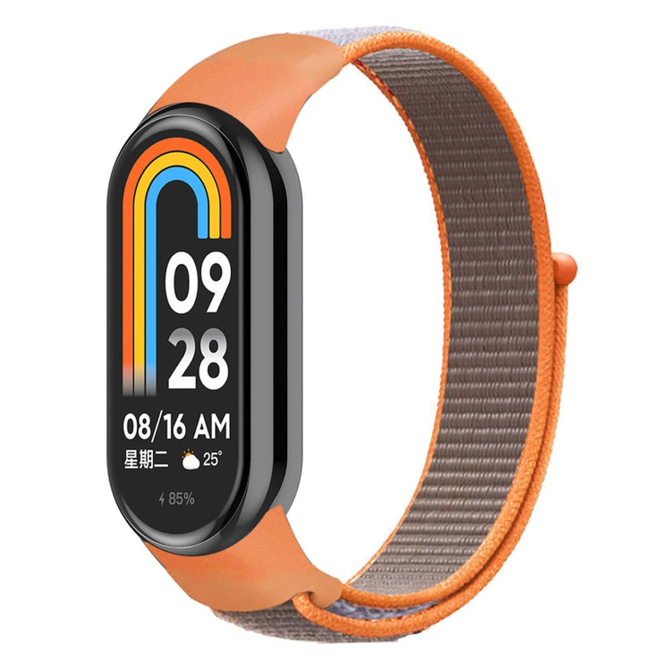 Mega Fed Nylon Cover passer til Xiaomi Smart Band 8 - Orange#serie_4