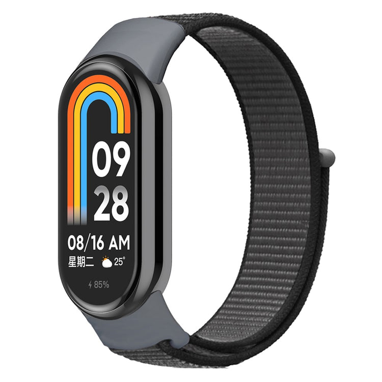 Mega Fed Nylon Cover passer til Xiaomi Smart Band 8 - Sølv#serie_5