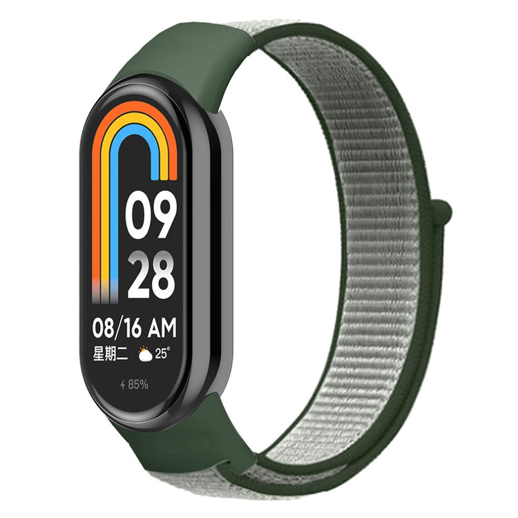 Mega Fed Nylon Cover passer til Xiaomi Smart Band 8 - Grøn#serie_8