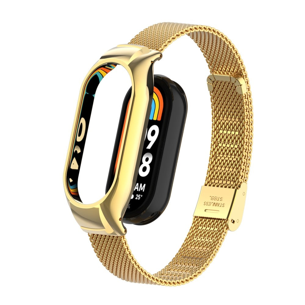 Godt Metal Cover passer til Xiaomi Smart Band 8 - Guld#serie_1