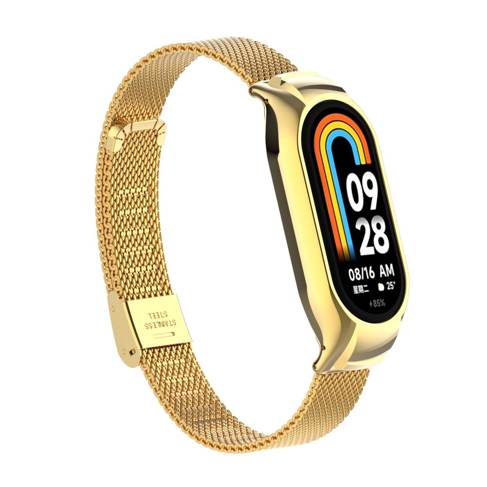 Godt Metal Cover passer til Xiaomi Smart Band 8 - Guld#serie_1