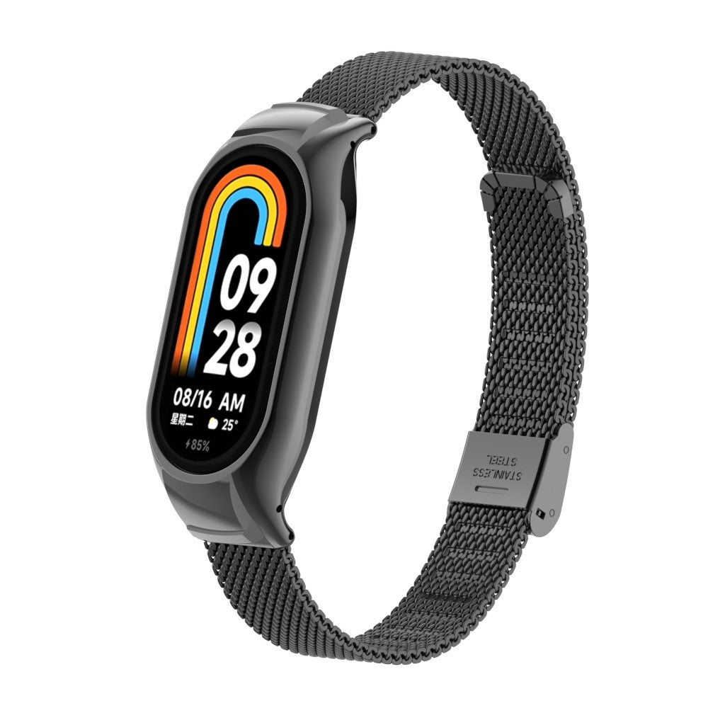 Godt Metal Cover passer til Xiaomi Smart Band 8 - Sort#serie_3