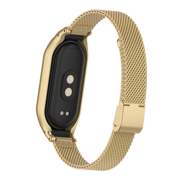 Godt Metal Cover passer til Xiaomi Smart Band 8 - Guld#serie_5