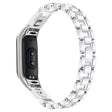 Xiaomi Smart Band 8 letter G style rhinestone décor stainless steel strap