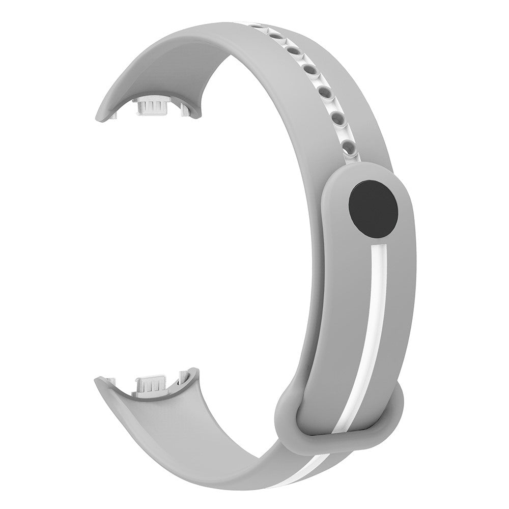 Vildt Flot Silikone Rem passer til Xiaomi Smart Band 8 - Sølv#serie_5