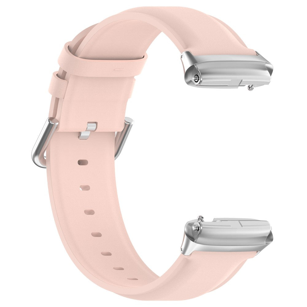 Ægte Læder Og Metal Universal Rem passer til Xiaomi Redmi Watch 3 Active / Xiaomi Mi Watch Lite 3 - Pink#serie_5