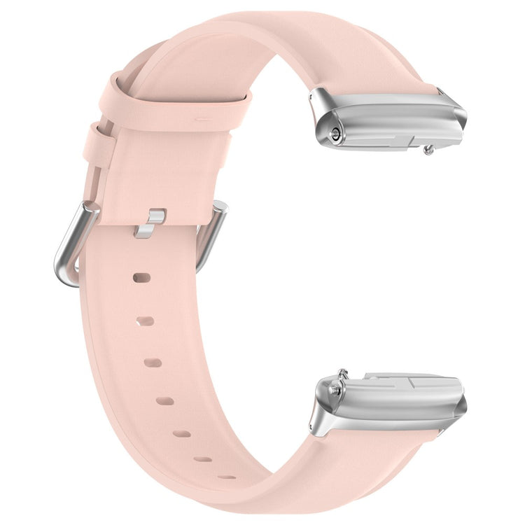 Ægte Læder Og Metal Universal Rem passer til Xiaomi Redmi Watch 3 Active / Xiaomi Mi Watch Lite 3 - Pink#serie_5