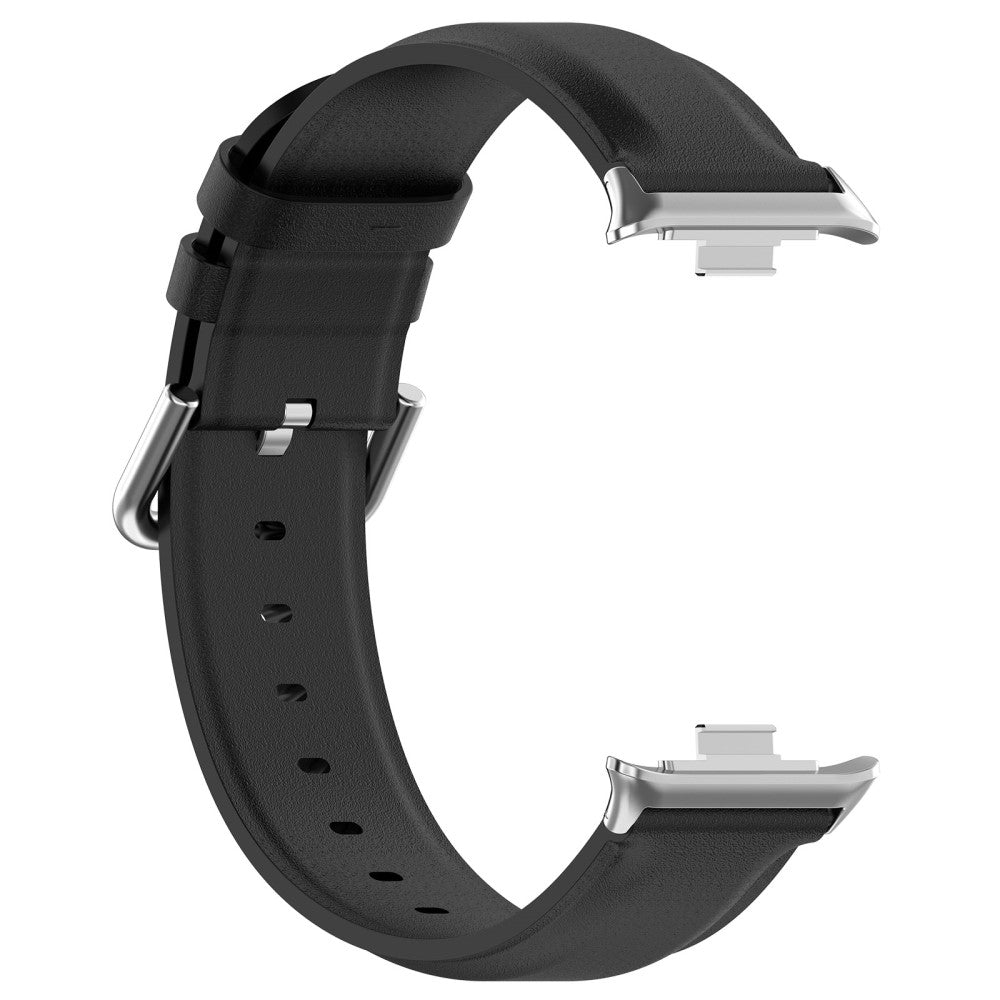 Mega Fed Ægte Læder Rem passer til Xiaomi Smart Band 8 Pro - Sort#serie_1