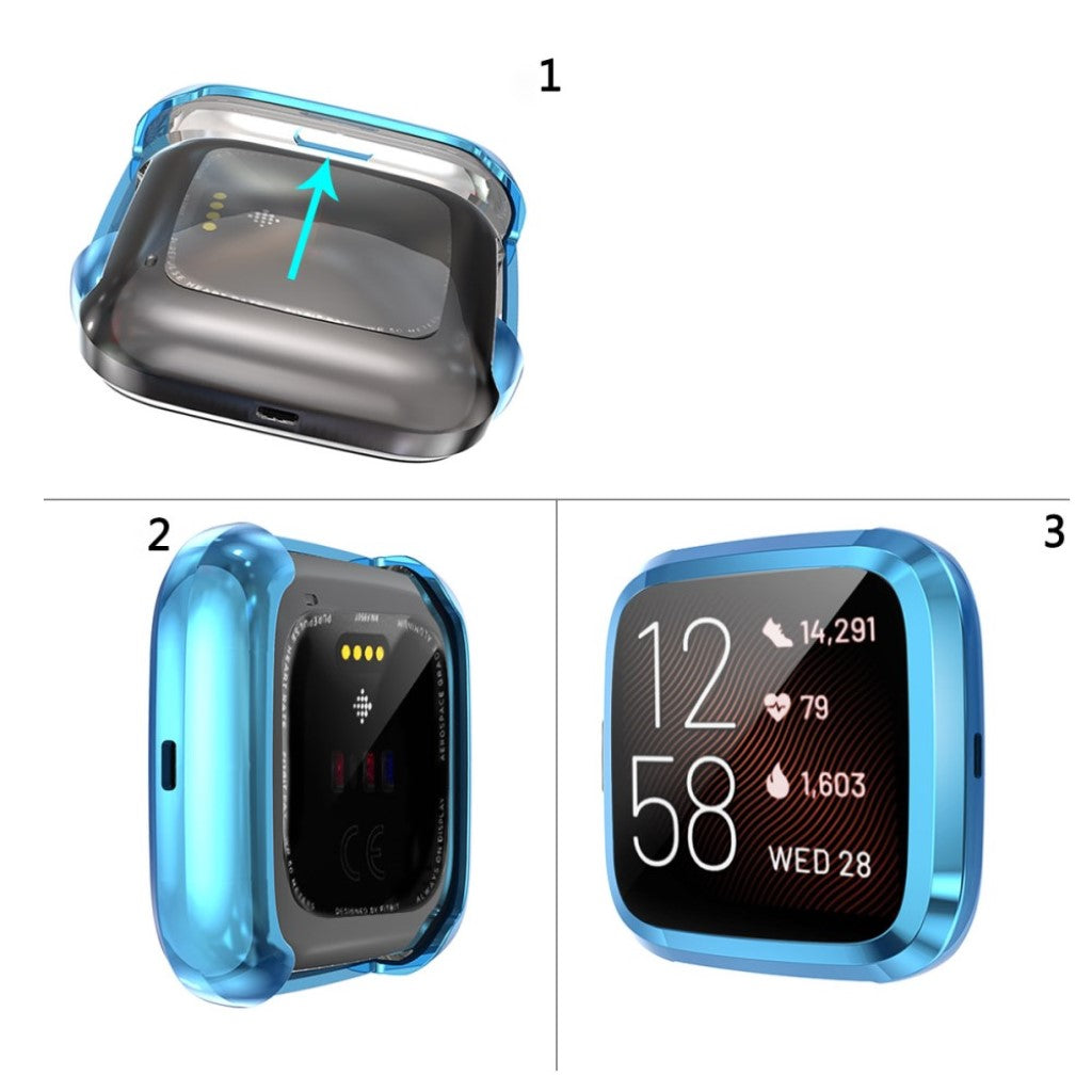 Rigtigt Godt Fitbit Versa 2 Silikone Cover - Blå#serie_9