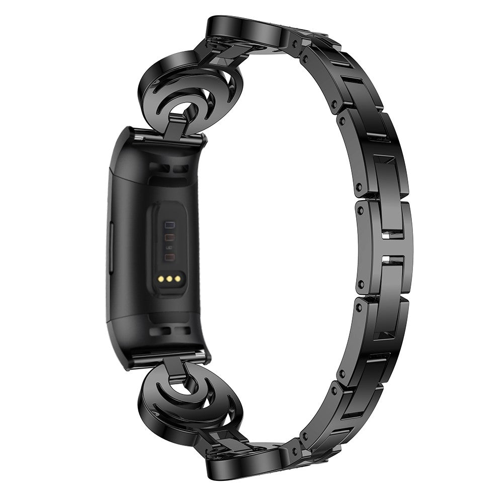 Flot Metal Universal Rem passer til Fitbit Charge 3 / Fitbit Charge 4 - Sort#serie_3