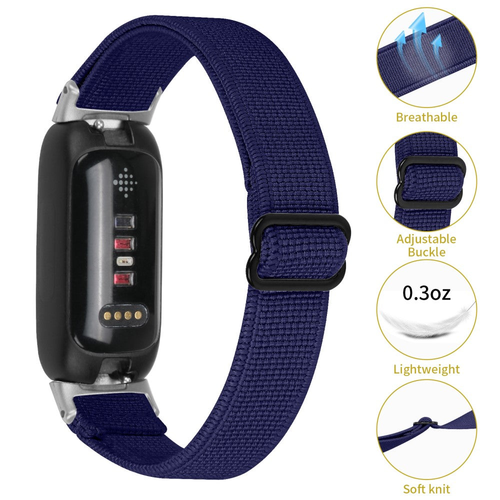 Cool Metal Og Nylon Rem passer til Fitbit Inspire 3 - Blå#serie_13