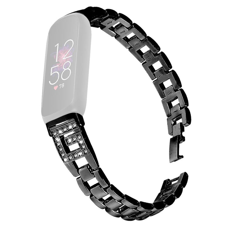 Meget Elegant Metal Rem passer til Fitbit Inspire 3 - Sort#serie_1