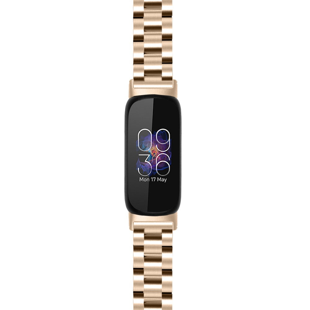 Fantastisk Metal Rem passer til Fitbit Inspire 3 - Pink#serie_8
