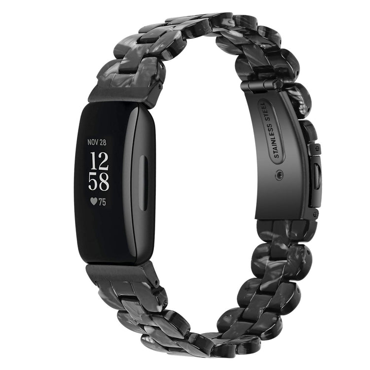 Vildt Sejt Metal Og Plastik Rem passer til Fitbit Inspire 3 - Sort#serie_1