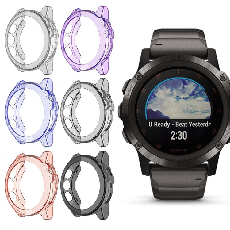 Alle Tiders Garmin Fenix 5S Silikone Cover - Sort#serie_1