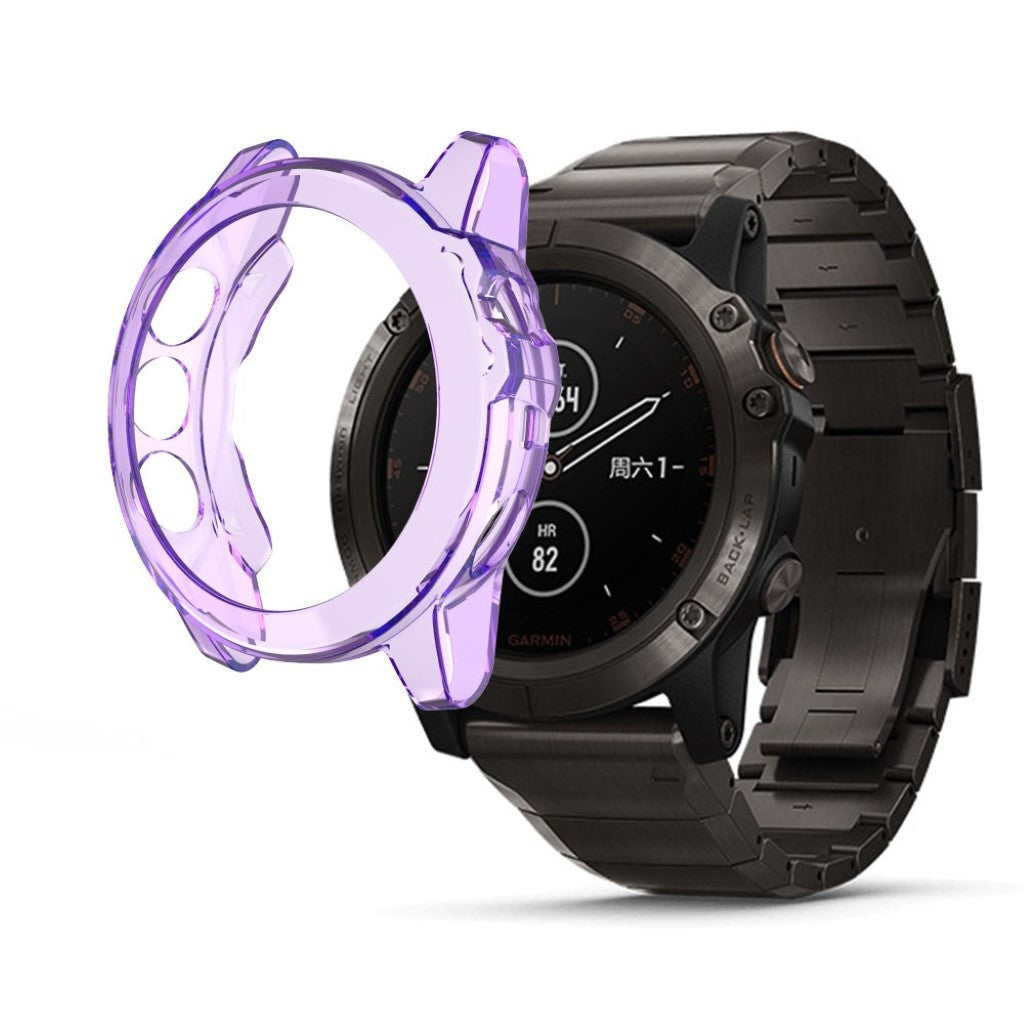 Alle Tiders Garmin Fenix 5S Silikone Cover - Lilla#serie_6