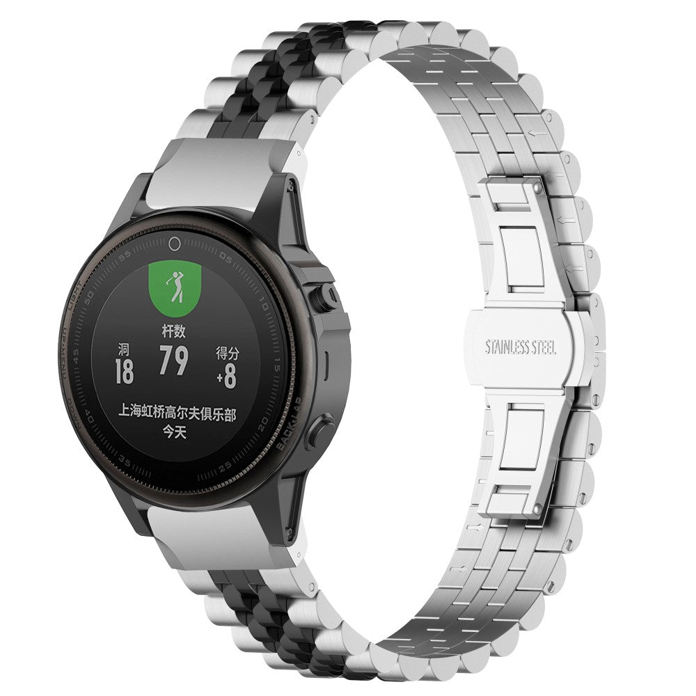 Mega Fantastisk Metal Universal Rem passer til Garmin Smartwatch - Sølv#serie_1