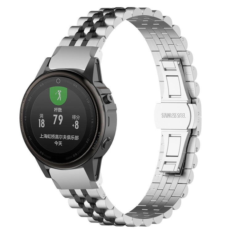 Mega Fantastisk Metal Universal Rem passer til Garmin Smartwatch - Sølv#serie_2