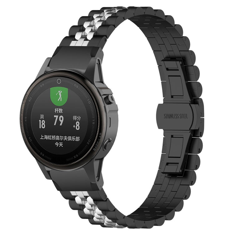 Mega Fantastisk Metal Universal Rem passer til Garmin Smartwatch - Sølv#serie_3