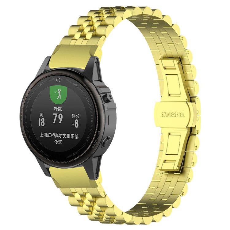 Mega Fantastisk Metal Universal Rem passer til Garmin Smartwatch - Guld#serie_6