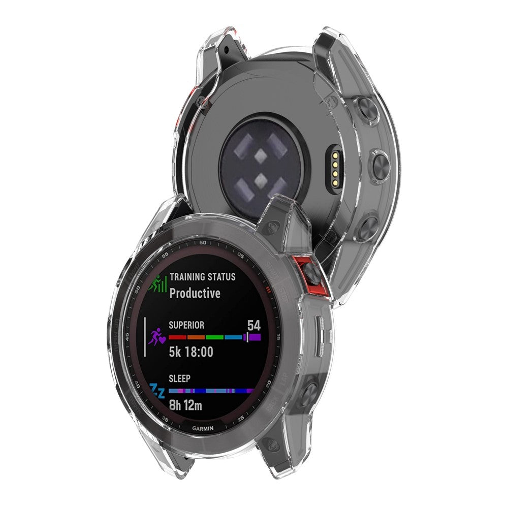 Vildt Flot Silikone Cover til Garmin Fenix 7X - Gennemsigtig#serie_2