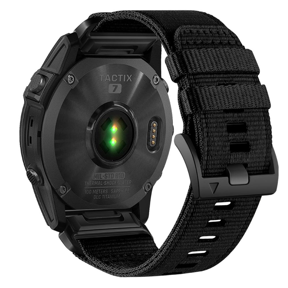26mm nylon strap for Garmin watch - Black#serie_2