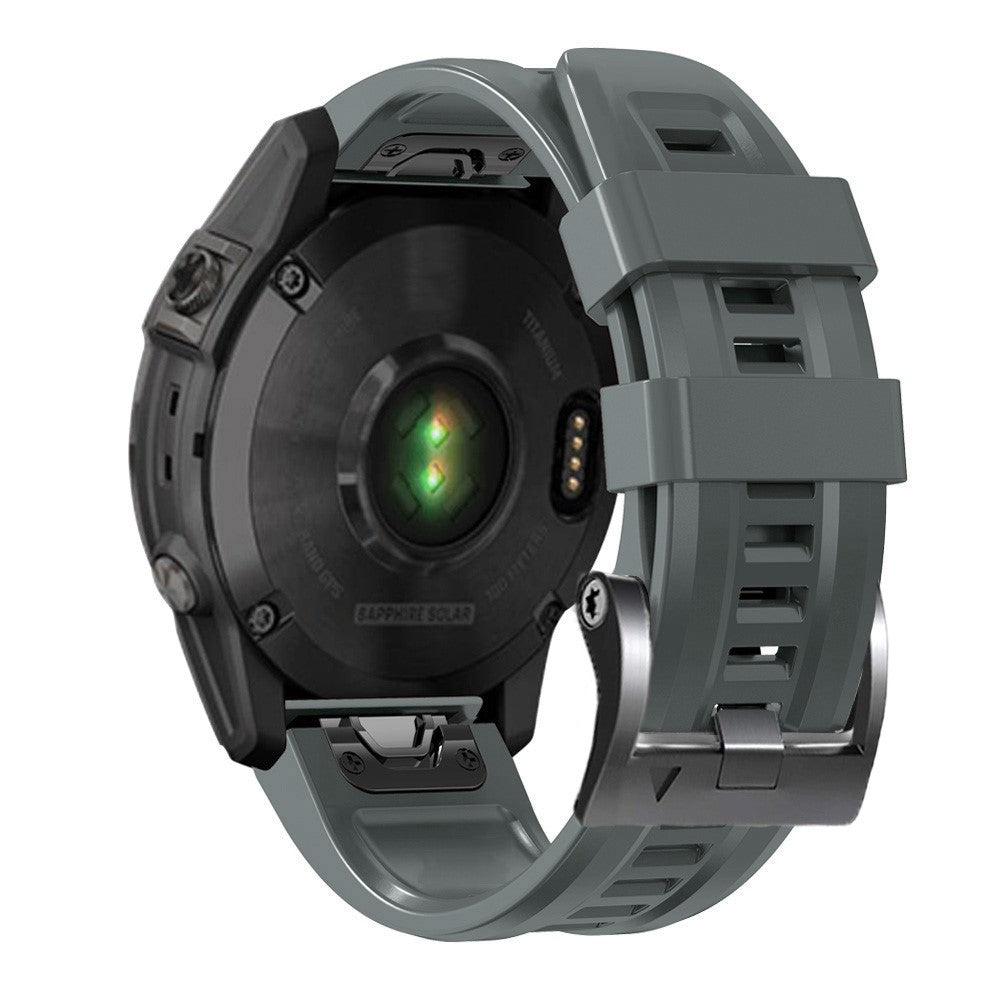 Super Holdbart Silikone Universal Rem passer til Smartwatch - Sølv#serie_11