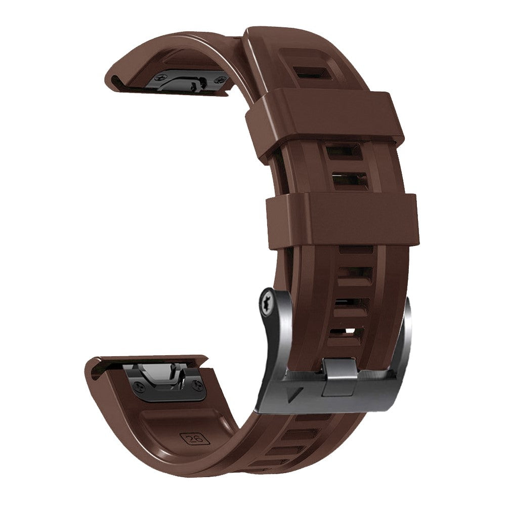 Super Holdbart Silikone Universal Rem passer til Smartwatch - Brun#serie_14