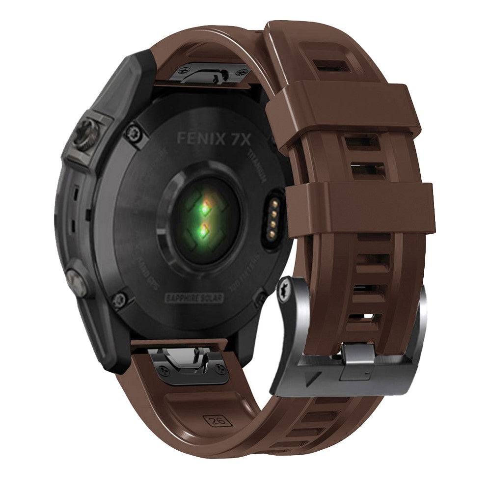 Super Holdbart Silikone Universal Rem passer til Smartwatch - Brun#serie_14