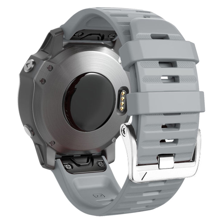Helt Vildt Flot Silikone Universal Rem passer til Smartwatch - Sølv#serie_8