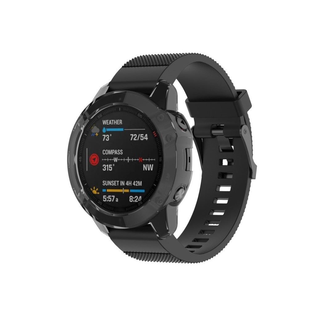 Vildt Godt Garmin Fenix 6X Pro Silikone Cover - Sort#serie_1